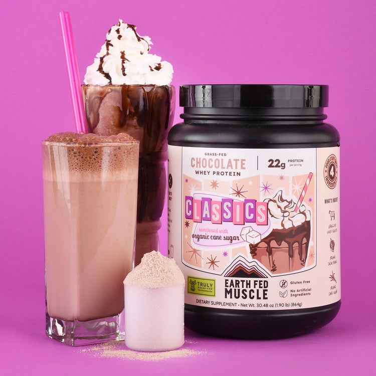Earth Fed Muscle  Chocolate Shakeup Chocolate Grass-Fed Whey Protein 2 LB
